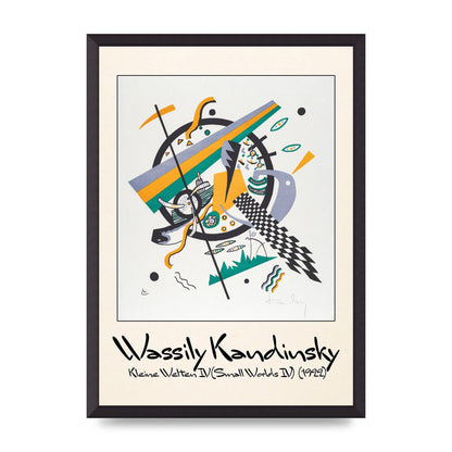 Wassily Kandinsky Kleine Welten Iv Small Worlds Iv 1922 Printed Poster - A2 framed