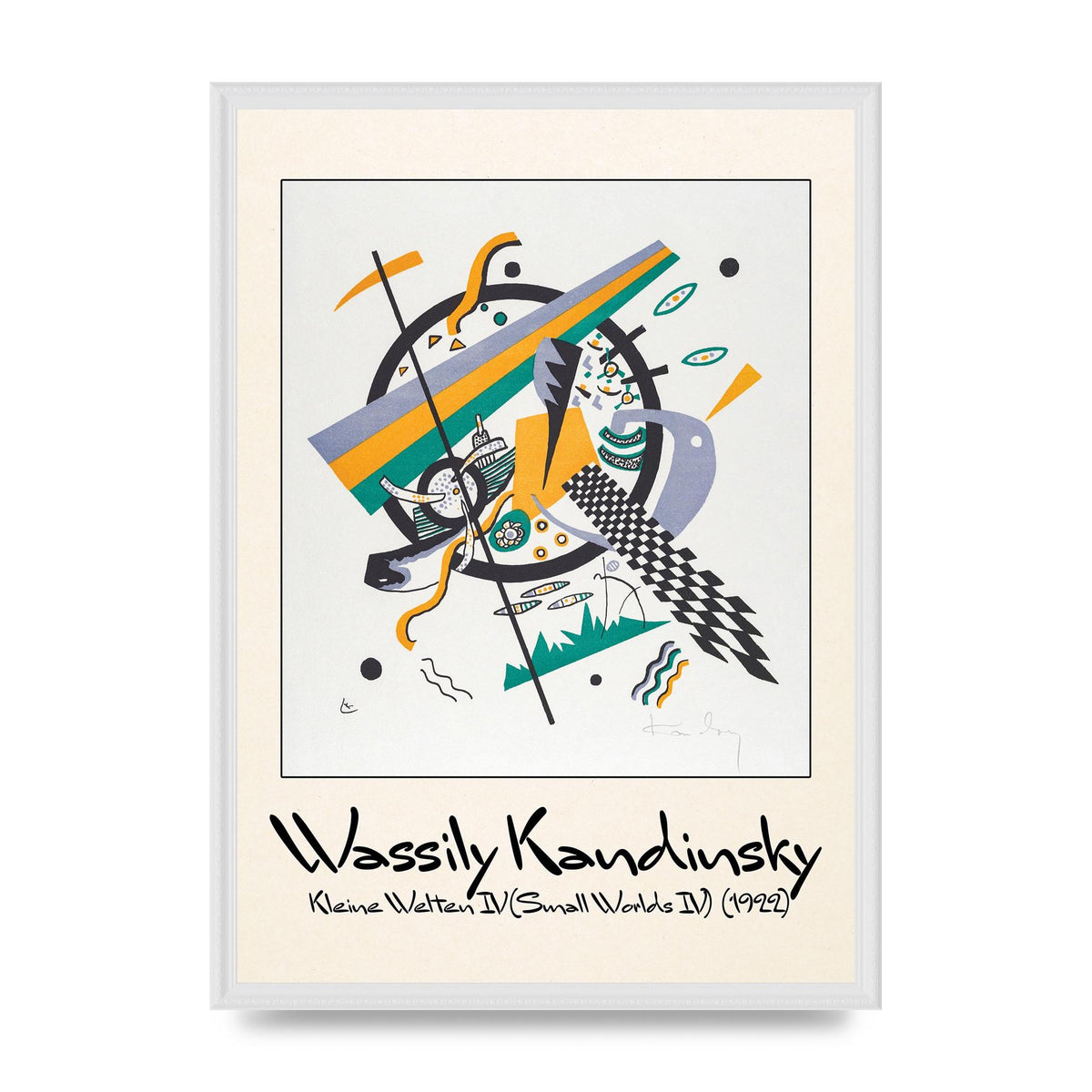 Wassily Kandinsky Kleine Welten Iv Small Worlds Iv 1922 Printed Poster - A2 framed