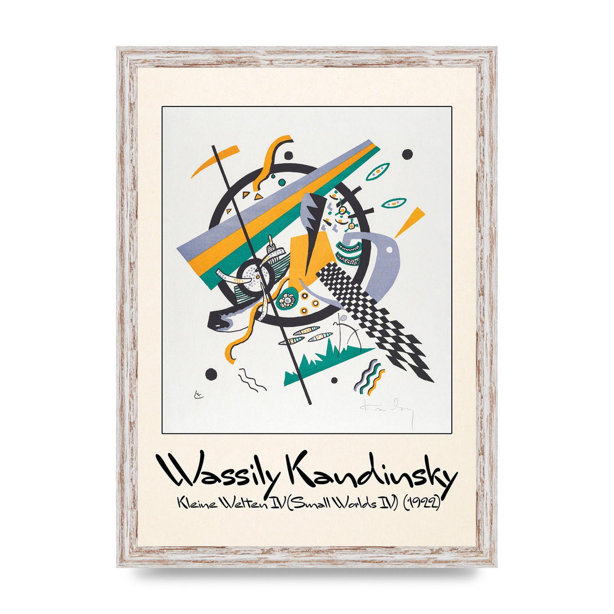 Wassily Kandinsky Kleine Welten Iv Small Worlds Iv 1922 Printed Poster - A3 framed
