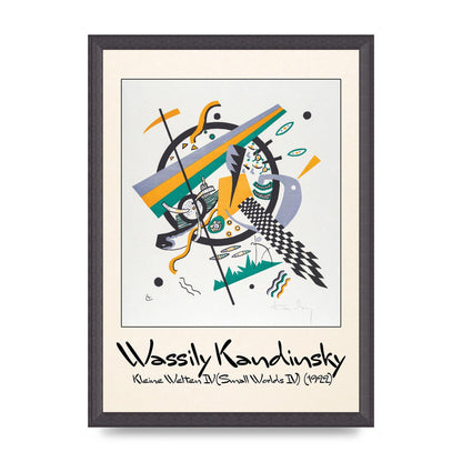 Wassily Kandinsky Kleine Welten Iv Small Worlds Iv 1922 Printed Poster - A3 framed