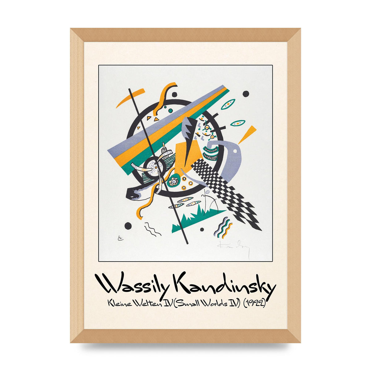 Wassily Kandinsky Kleine Welten Iv Small Worlds Iv 1922 Printed Poster - A3 framed