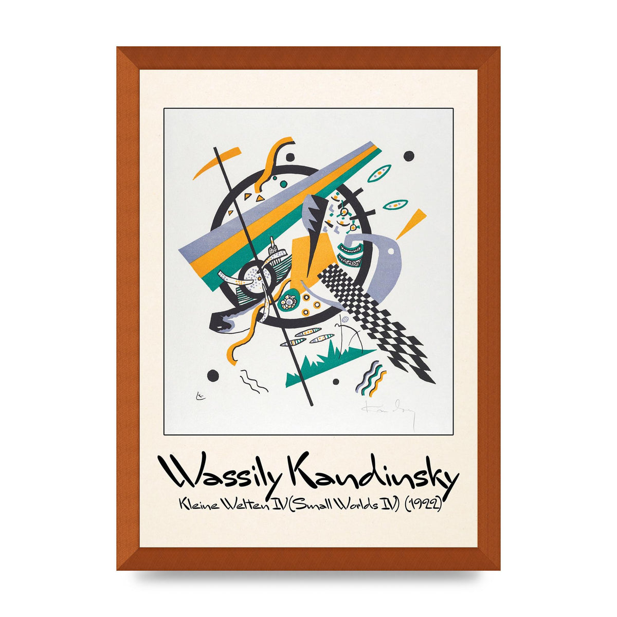 Wassily Kandinsky Kleine Welten Iv Small Worlds Iv 1922 Printed Poster - A3 framed