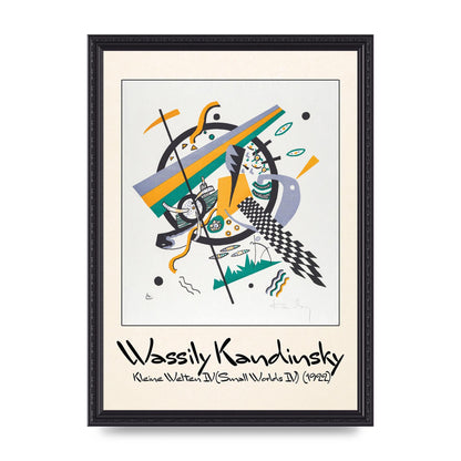 Wassily Kandinsky Kleine Welten Iv Small Worlds Iv 1922 Printed Poster - A3 framed