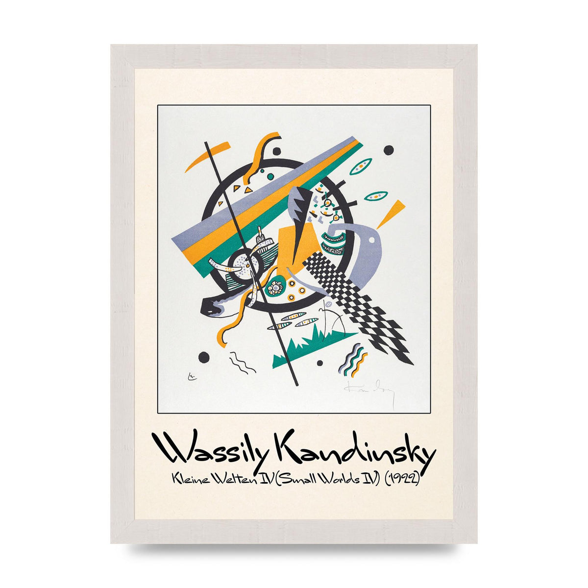 Wassily Kandinsky Kleine Welten Iv Small Worlds Iv 1922 Printed Poster - A4 framed