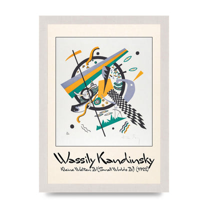 Wassily Kandinsky Kleine Welten Iv Small Worlds Iv 1922 Printed Poster - A4 framed