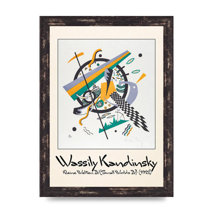 Wassily Kandinsky Kleine Welten Iv Small Worlds Iv 1922 Printed Poster - A4 framed