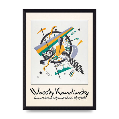 Wassily Kandinsky Kleine Welten Iv Small Worlds Iv 1922 Printed Poster - A4 framed