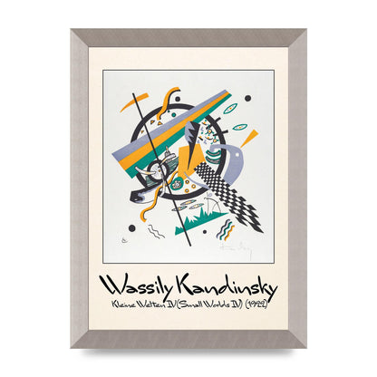 Wassily Kandinsky Kleine Welten Iv Small Worlds Iv 1922 Printed Poster - A4 framed