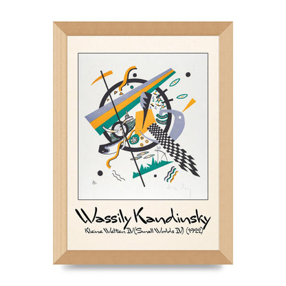 Wassily Kandinsky Kleine Welten Iv Small Worlds Iv 1922 Printed Poster - A4 framed