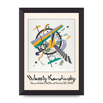Wassily Kandinsky Kleine Welten Iv Small Worlds Iv 1922 Printed Poster - A4 framed