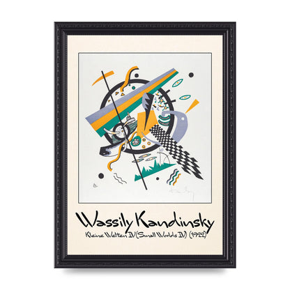 Wassily Kandinsky Kleine Welten Iv Small Worlds Iv 1922 Printed Poster - A4 framed