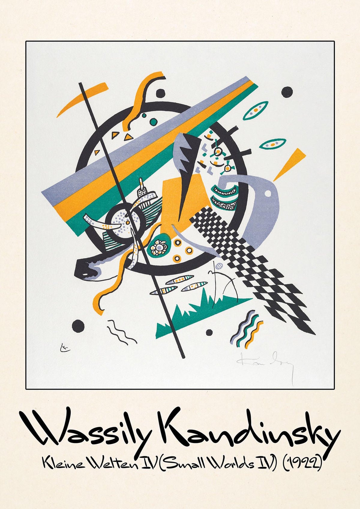 Wassily Kandinsky Kleine Welten Iv Small Worlds Iv 1922 Printed Poster - detail