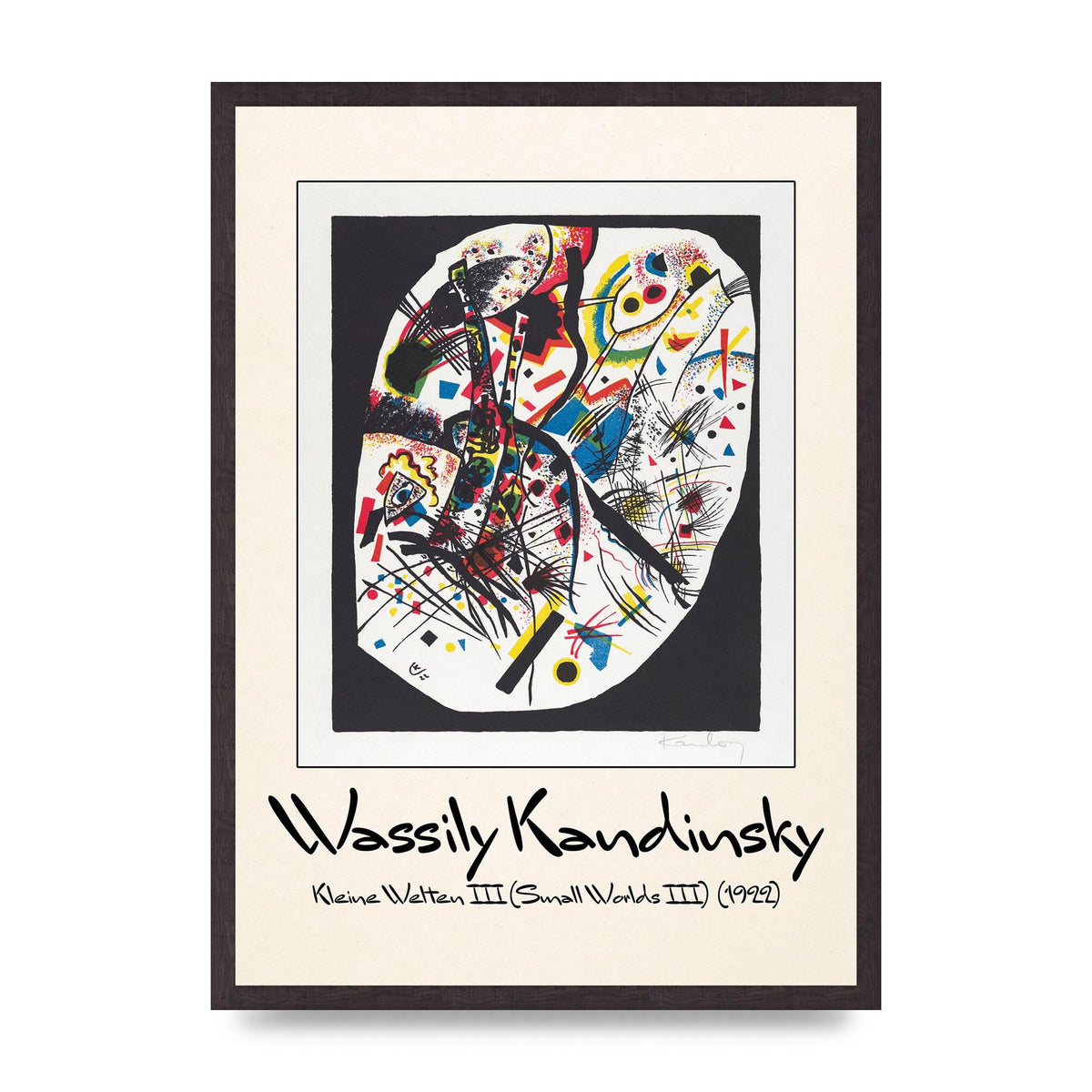 Wassily Kandinsky Kleine Welten Iii Small Worlds Iii 1922 Wall Art - A2 framed