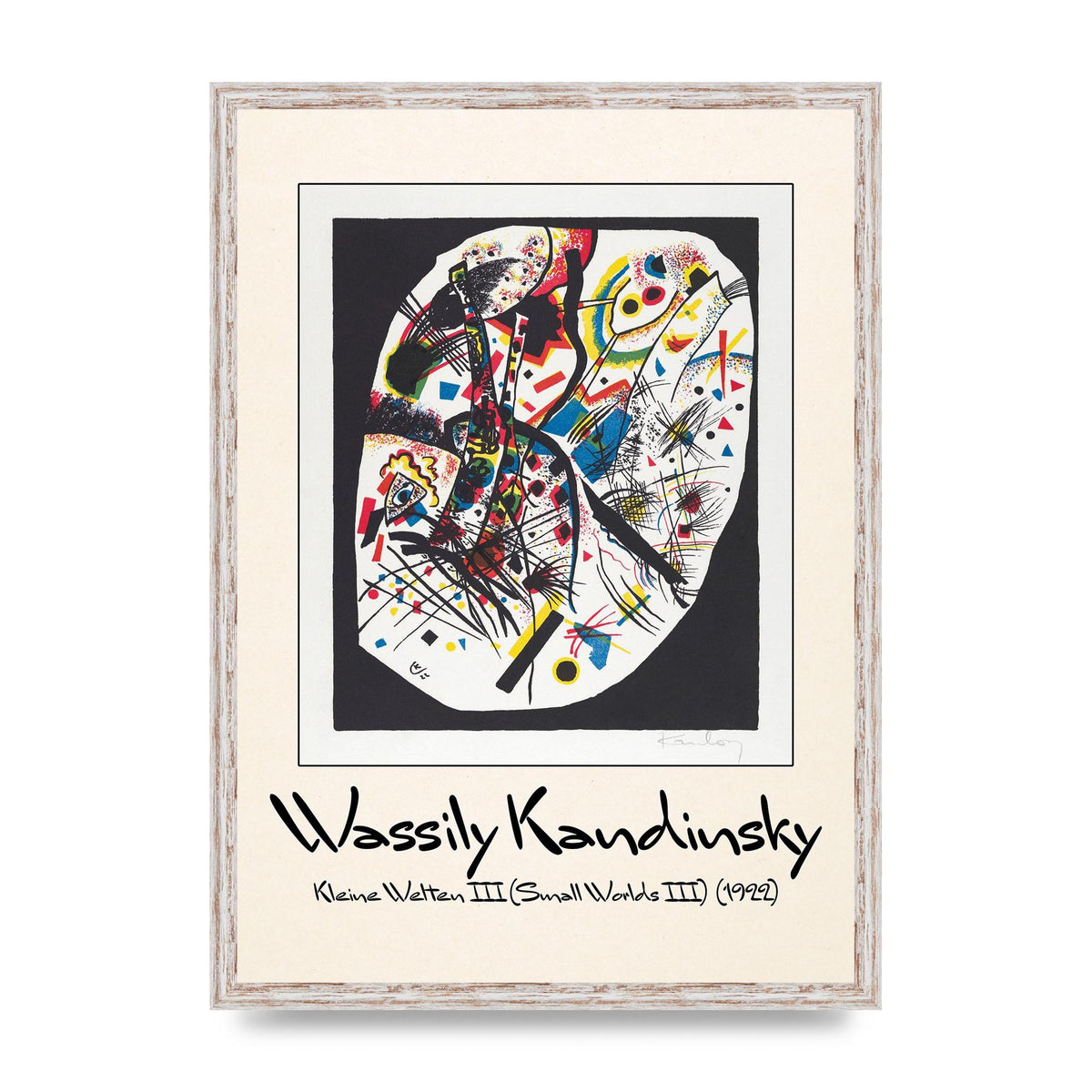 Wassily Kandinsky Kleine Welten Iii Small Worlds Iii 1922 Wall Art - A2 framed
