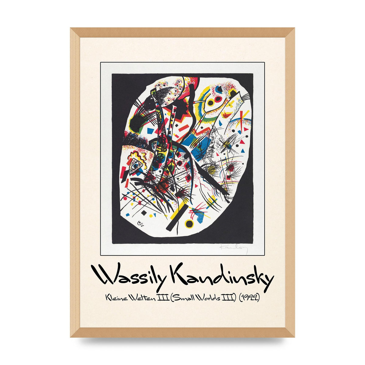 Wassily Kandinsky Kleine Welten Iii Small Worlds Iii 1922 Wall Art - A2 framed