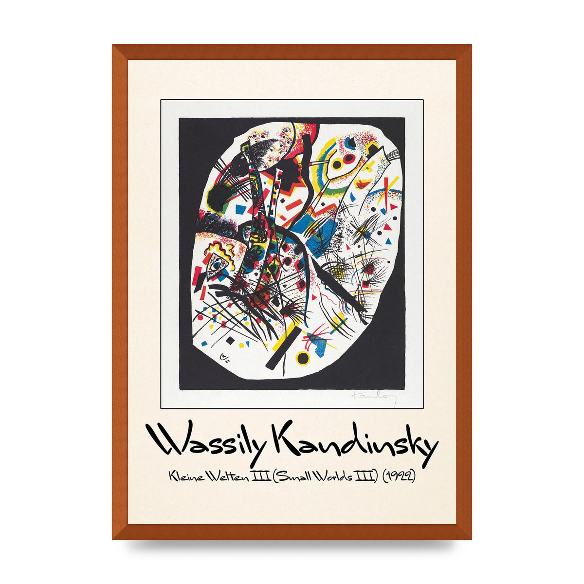 Wassily Kandinsky Kleine Welten Iii Small Worlds Iii 1922 Wall Art - A2 framed