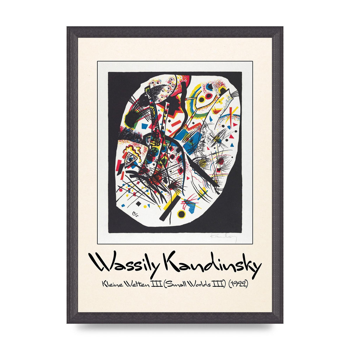 Wassily Kandinsky Kleine Welten Iii Small Worlds Iii 1922 Wall Art - A3 framed
