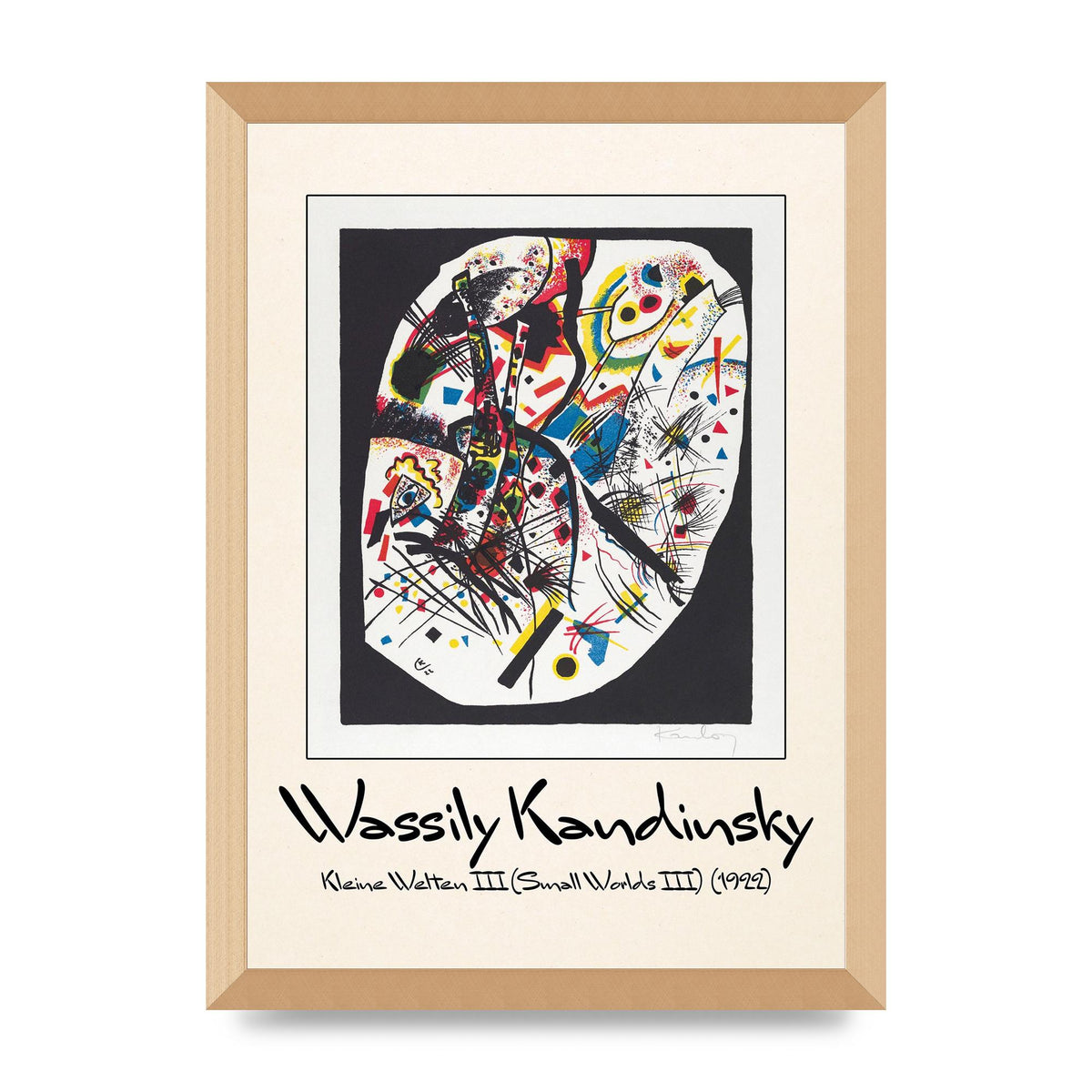 Wassily Kandinsky Kleine Welten Iii Small Worlds Iii 1922 Wall Art - A3 framed