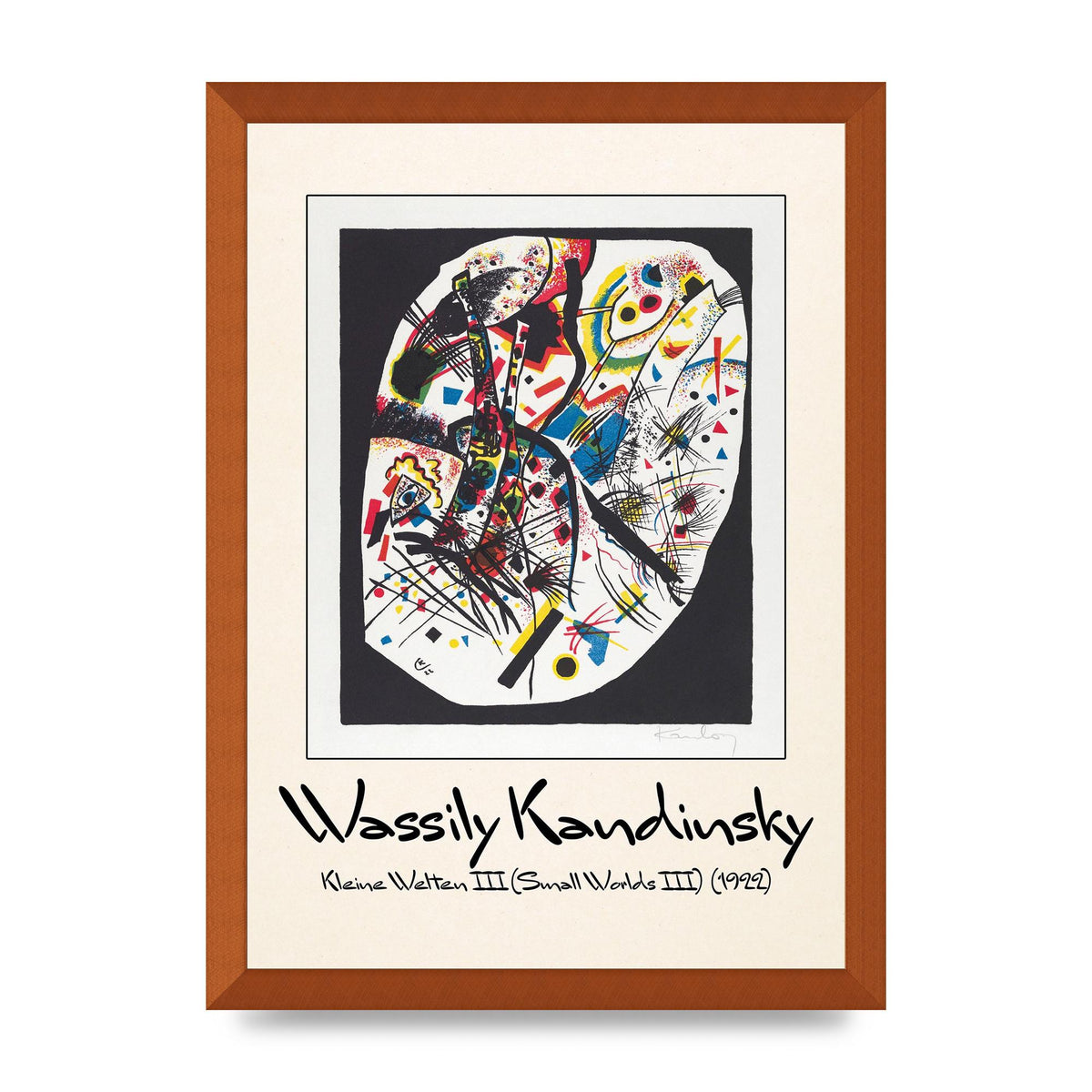 Wassily Kandinsky Kleine Welten Iii Small Worlds Iii 1922 Wall Art - A3 framed