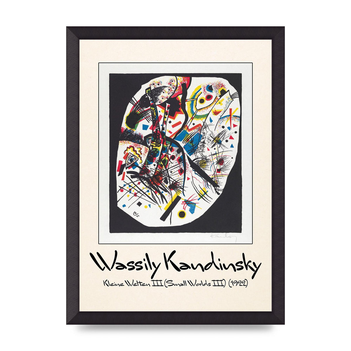 Wassily Kandinsky Kleine Welten Iii Small Worlds Iii 1922 Wall Art - A3 framed