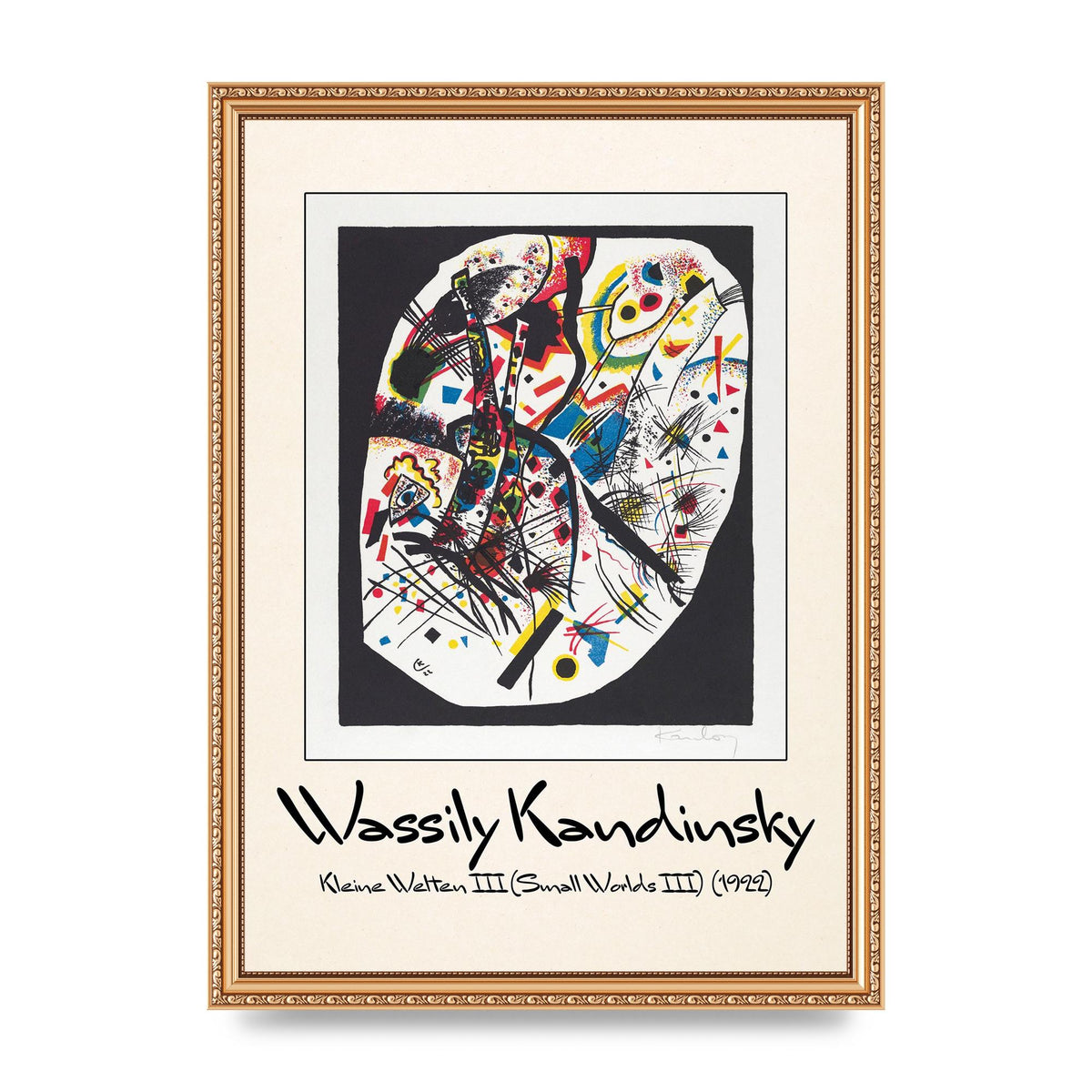 Wassily Kandinsky Kleine Welten Iii Small Worlds Iii 1922 Wall Art - A3 framed