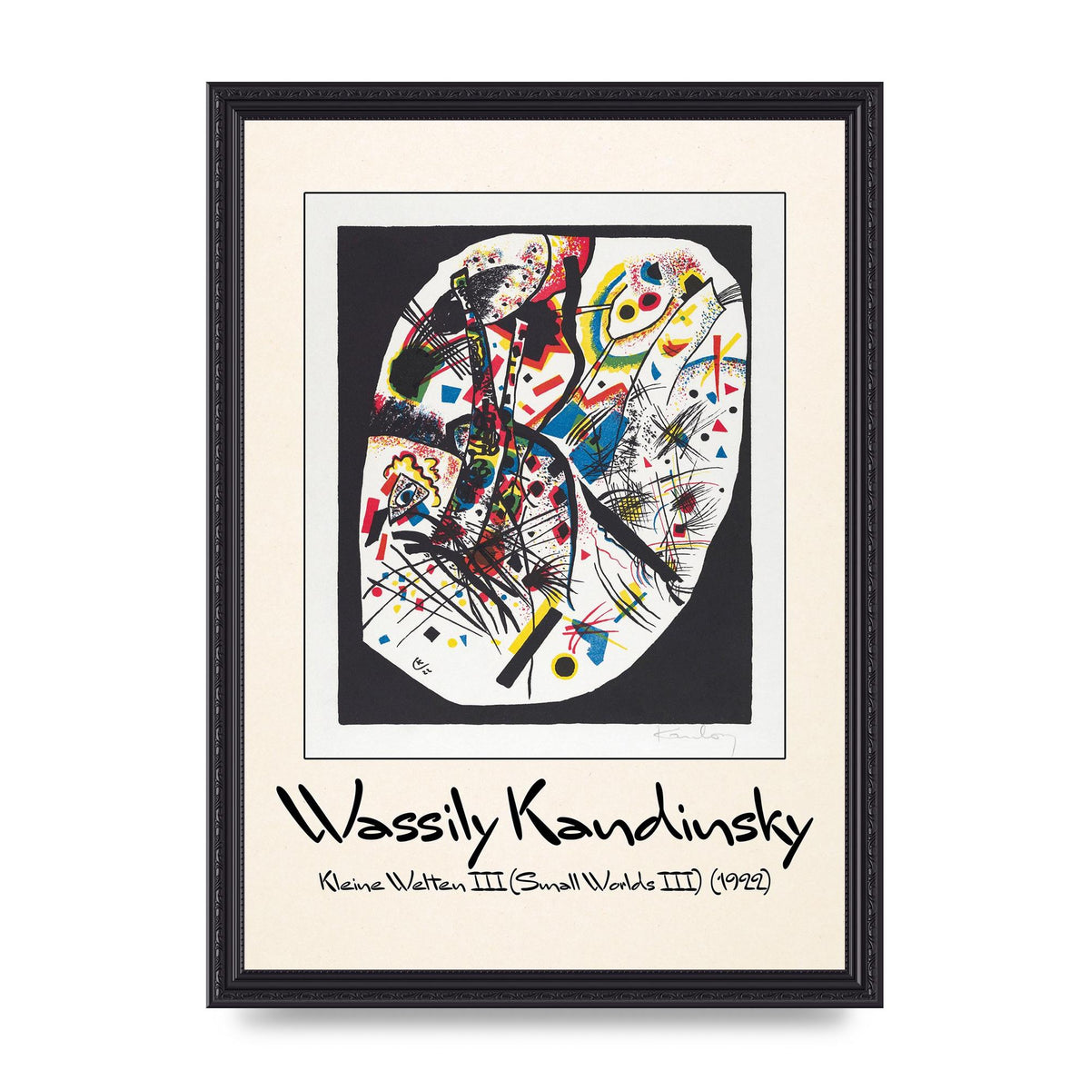 Wassily Kandinsky Kleine Welten Iii Small Worlds Iii 1922 Wall Art - A3 framed