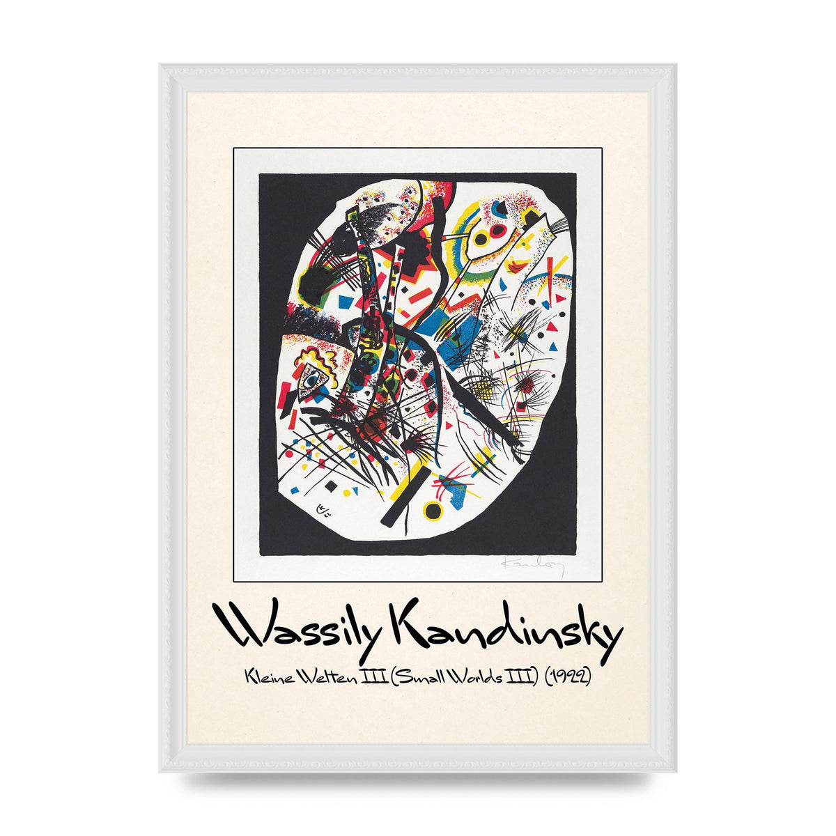Wassily Kandinsky Kleine Welten Iii Small Worlds Iii 1922 Wall Art - A3 framed