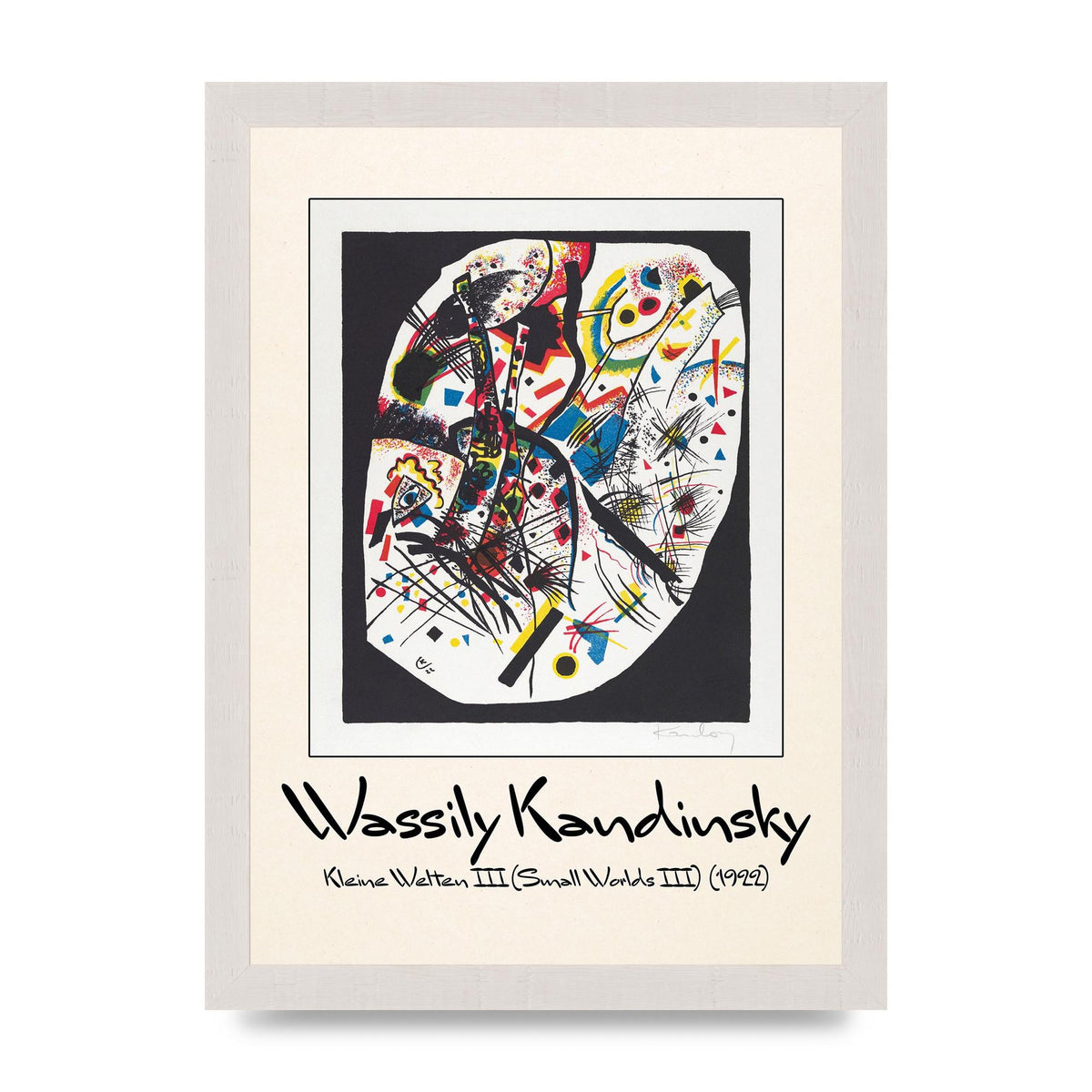 Wassily Kandinsky Kleine Welten Iii Small Worlds Iii 1922 Wall Art - A4 framed