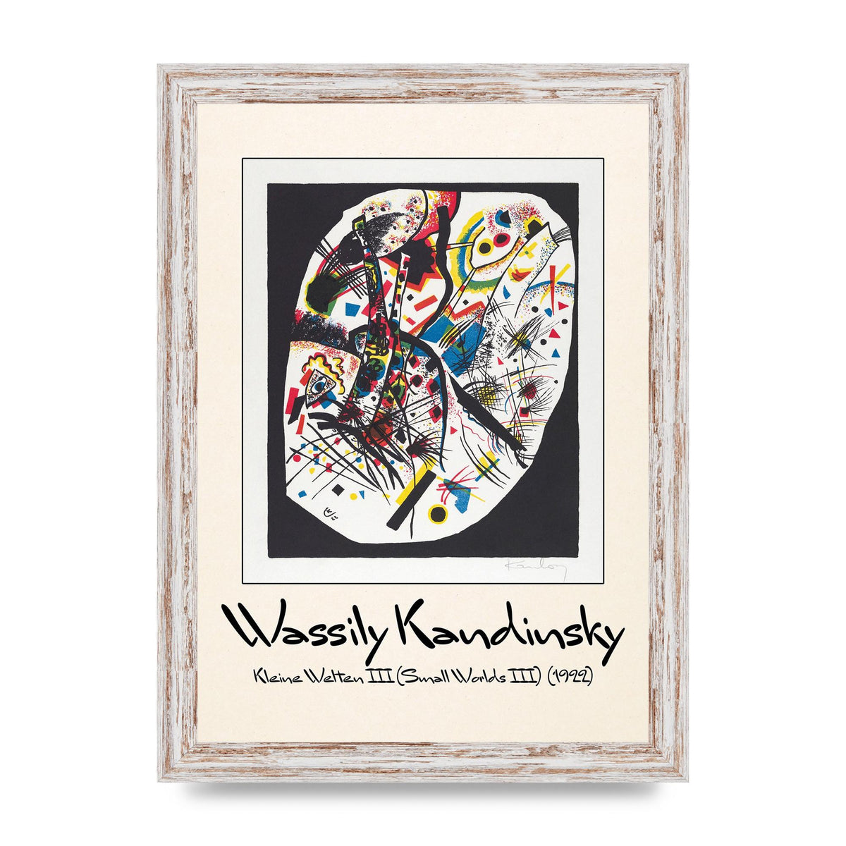 Wassily Kandinsky Kleine Welten Iii Small Worlds Iii 1922 Wall Art - A4 framed