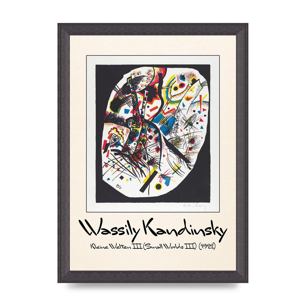 Wassily Kandinsky Kleine Welten Iii Small Worlds Iii 1922 Wall Art - A4 framed