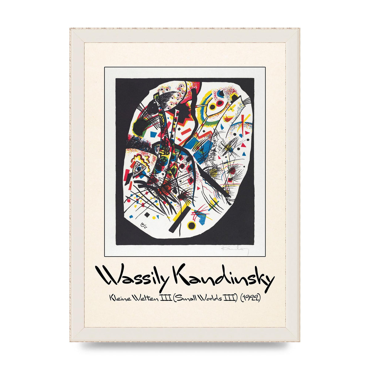 Wassily Kandinsky Kleine Welten Iii Small Worlds Iii 1922 Wall Art - A4 framed