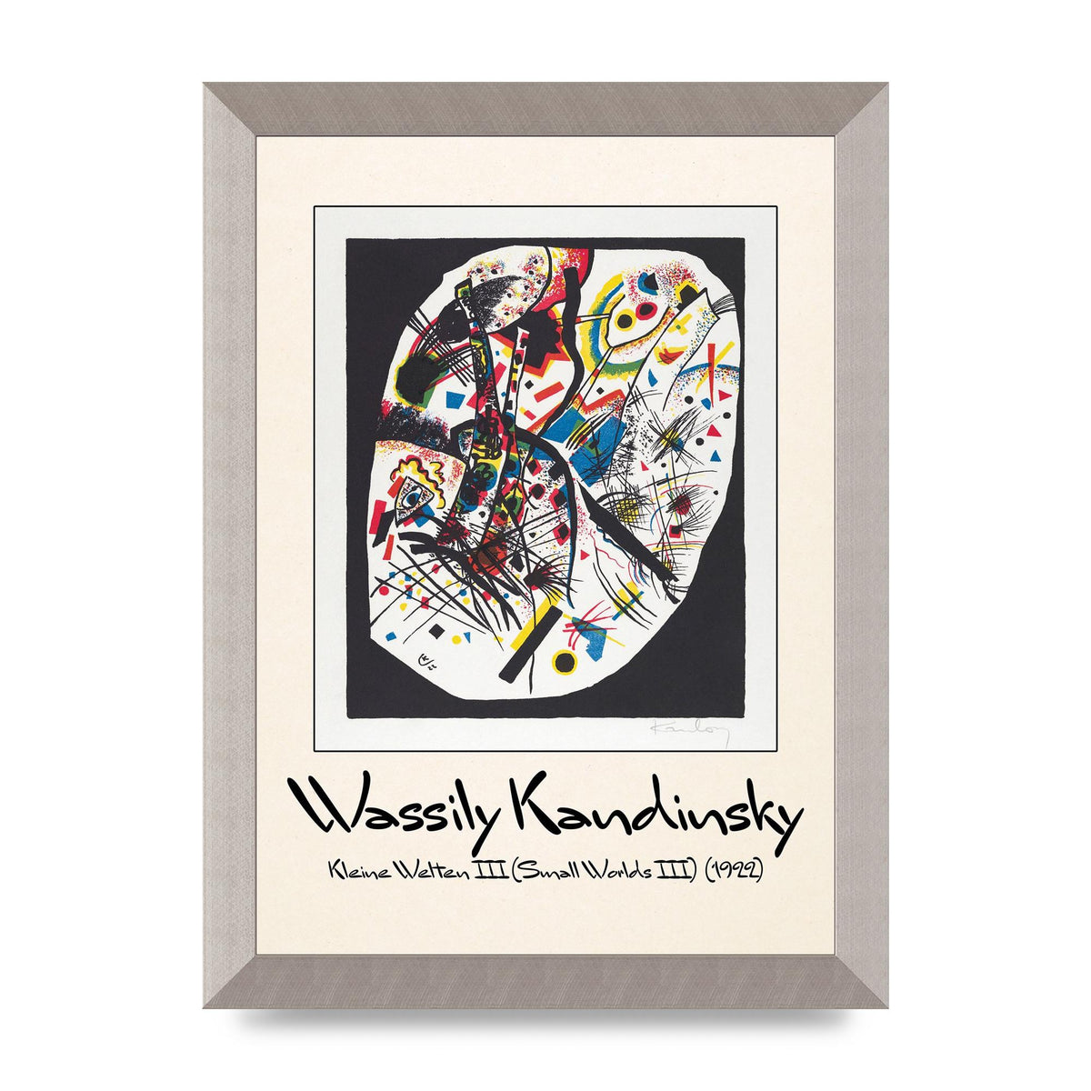 Wassily Kandinsky Kleine Welten Iii Small Worlds Iii 1922 Wall Art - A4 framed