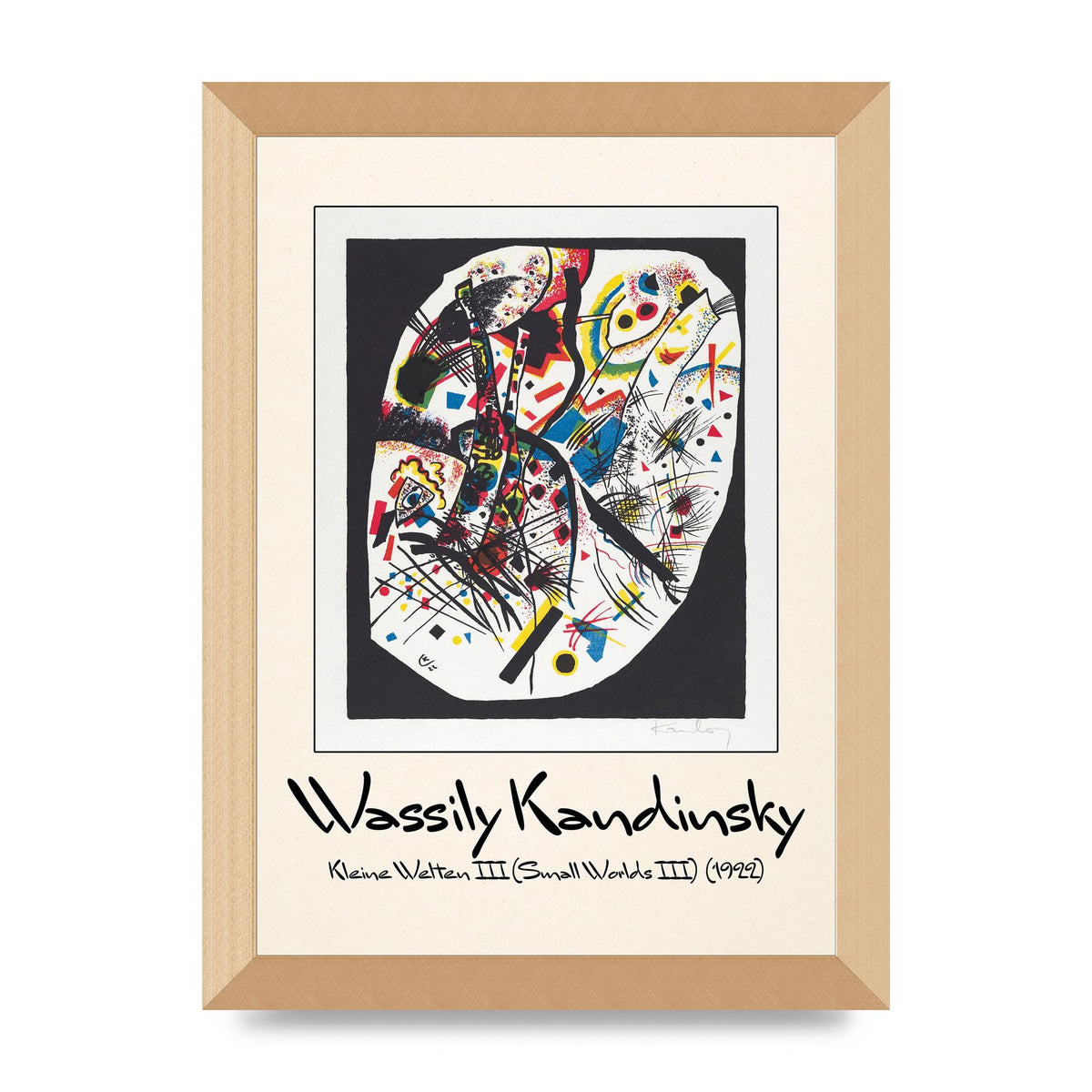 Wassily Kandinsky Kleine Welten Iii Small Worlds Iii 1922 Wall Art - A4 framed
