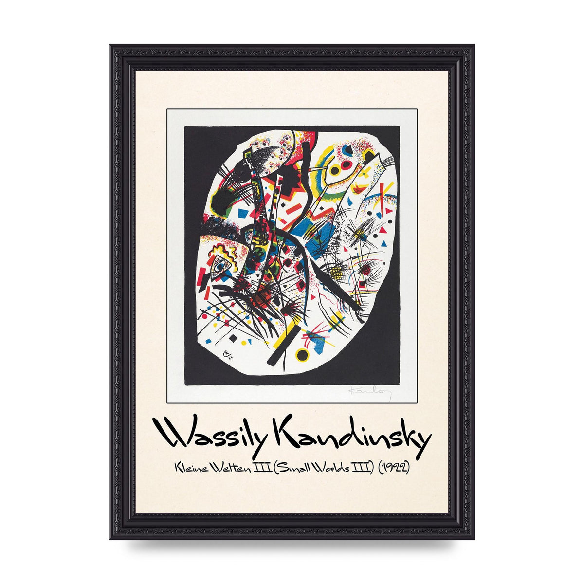 Wassily Kandinsky Kleine Welten Iii Small Worlds Iii 1922 Wall Art - A4 framed