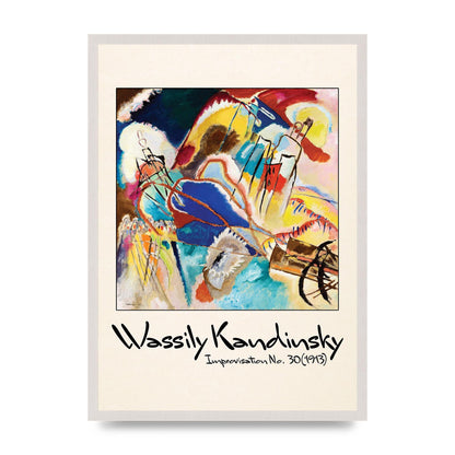 Wassily Kandinsky Improvisation No 30 1913 Printed Poster - A2 framed