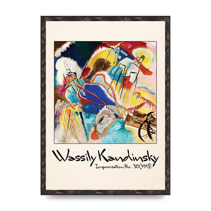 Wassily Kandinsky Improvisation No 30 1913 Printed Poster - A2 framed