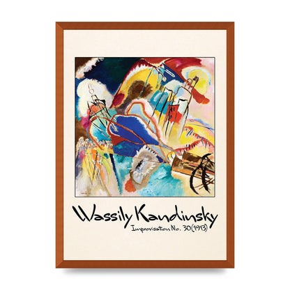 Wassily Kandinsky Improvisation No 30 1913 Printed Poster - A2 framed