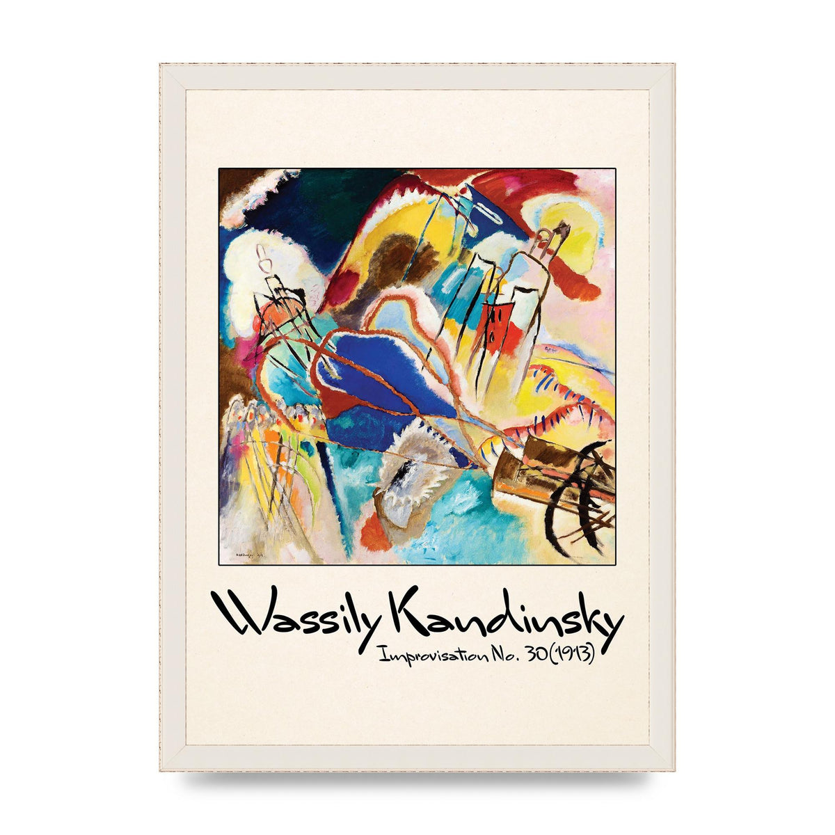 Wassily Kandinsky Improvisation No 30 1913 Printed Poster - A3 framed