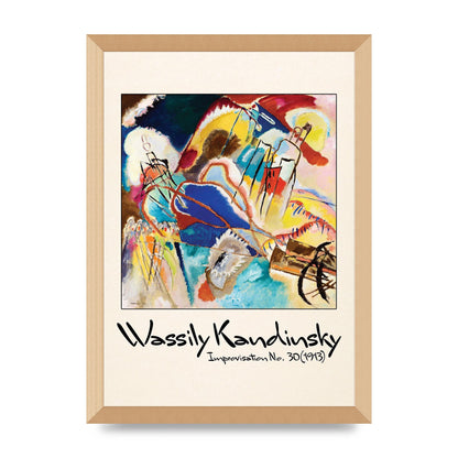 Wassily Kandinsky Improvisation No 30 1913 Printed Poster - A3 framed