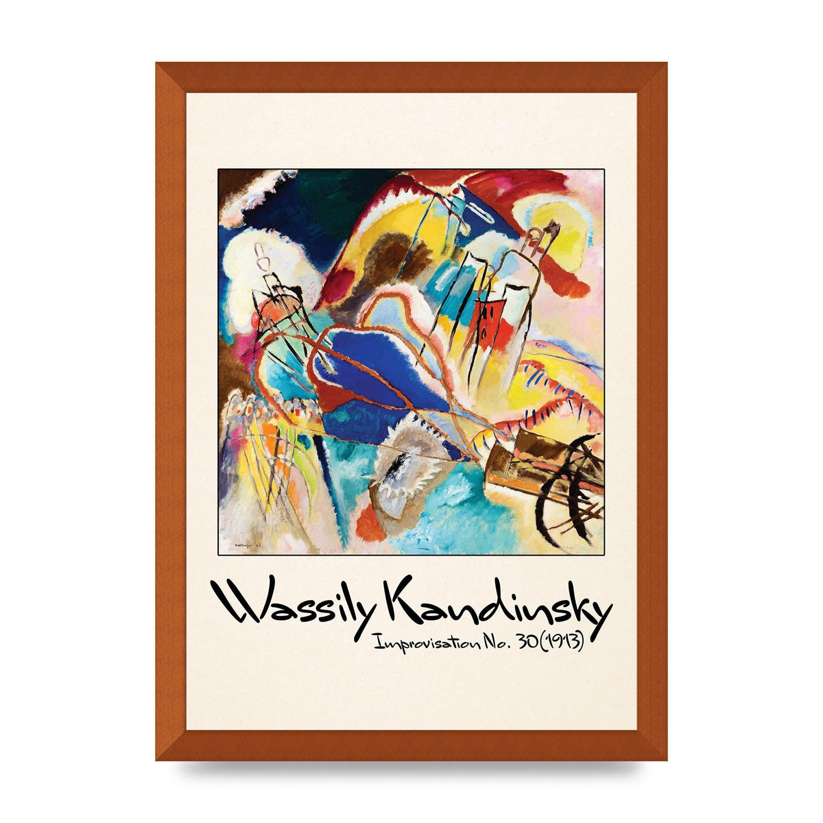 Wassily Kandinsky Improvisation No 30 1913 Printed Poster - A3 framed
