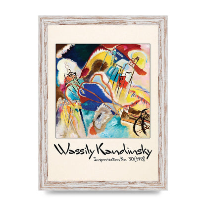 Wassily Kandinsky Improvisation No 30 1913 Printed Poster - A4 framed
