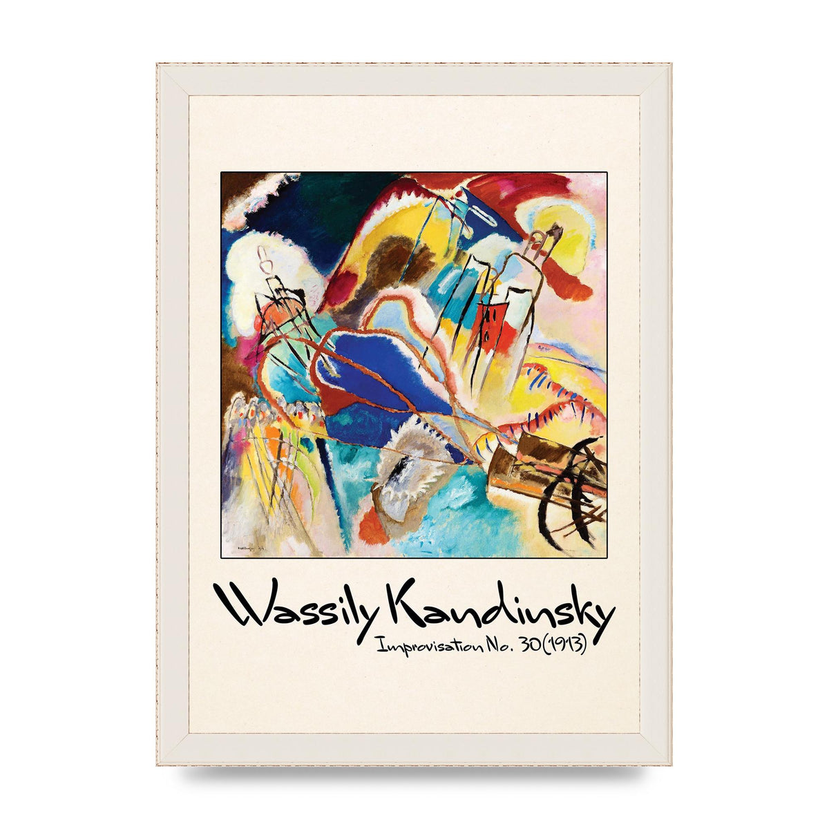 Wassily Kandinsky Improvisation No 30 1913 Printed Poster - A4 framed