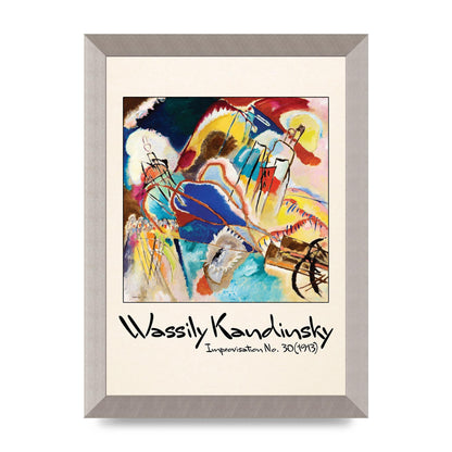 Wassily Kandinsky Improvisation No 30 1913 Printed Poster - A4 framed