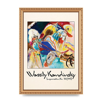 Wassily Kandinsky Improvisation No 30 1913 Printed Poster - A4 framed