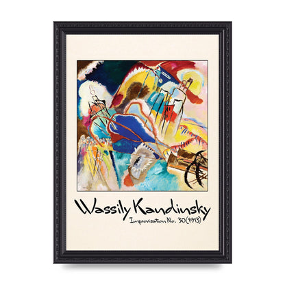 Wassily Kandinsky Improvisation No 30 1913 Printed Poster - A4 framed