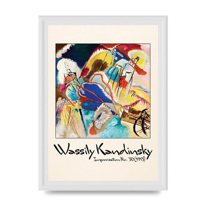 Wassily Kandinsky Improvisation No 30 1913 Printed Poster - A4 framed