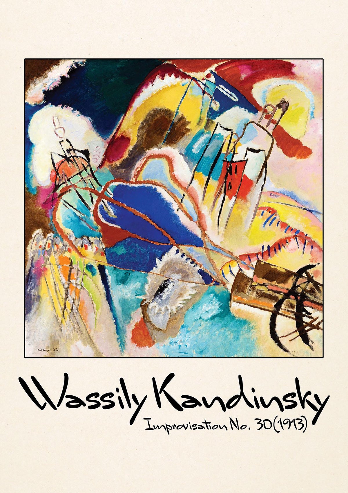 Wassily Kandinsky Improvisation No 30 1913 Printed Poster - detail