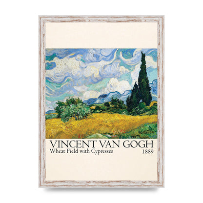 Vincent Van Gogh Wheat Field With Cypresses 1889 Wall Art - A3 framed