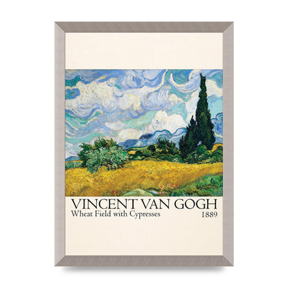 Vincent Van Gogh Wheat Field With Cypresses 1889 Wall Art - A3 framed