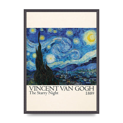 Vincent Van Gogh The Starry Night 1889 Art For The Home - A2 framed